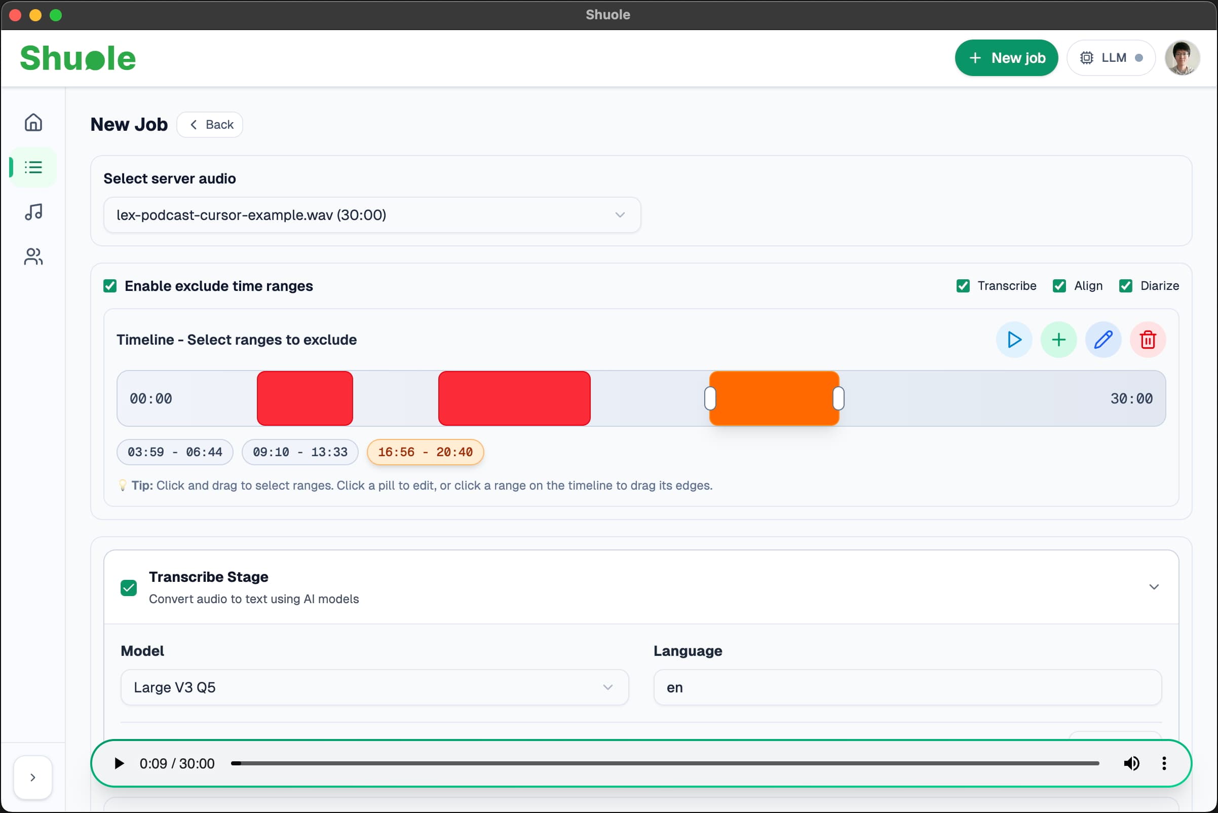 Shared exclusion timeline